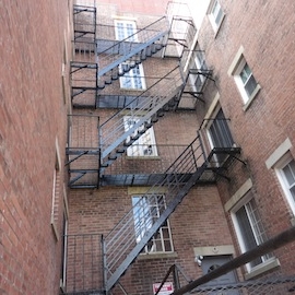 Build and install fire escape from the ground up